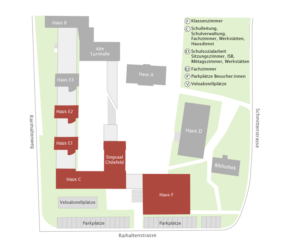 Bild Lageplan der Sekundarschule Obfelden-Ottenbach